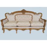 ROCOCO PARCEL GILT SETTEE