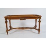 MODERN CARVED PARCEL GILT COFFEE TABLE