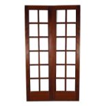 TWO PAIRS OF MAHOGANY FRENCH DOORS