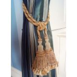 PAIR OF SPIRAL ROPED CURTAIN TIES