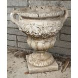 LARGE MOLDED STONE JARDINIERE