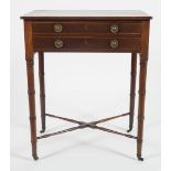REGENCY PERIOD MAHOGANY AND INLAID LAMP TABLE
