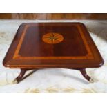 LARGE REGENCY STYLE MAHOGANY COFFEE TABLE