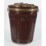 IRISH MAHOGANY BRASS BOUND ESTATE LOG BARREL