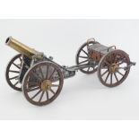 MODEL BRASS AND METAL CANNON