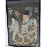 SET OF 4 CHINESE QING SILK EMBROIDERIES