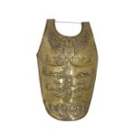 NINETEENTH-CENTURY ARMORIAL BRASS BREAST PLATE