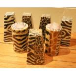 EIGHT SAFARI THEMED CANDLES