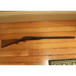 19TH-CENTURY DOUBLE BARREL SPORTING SHOTGUN