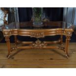 CARVED AND PARCEL GILT COFFEE TABLE