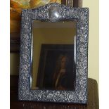 19TH-CENTURY LARGE SILVER FRAME VANITY MIRROR