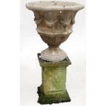 LARGE MOLDED STONE JARDINIERE