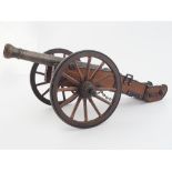 CAST IRON AND BRASS MODEL CANNON