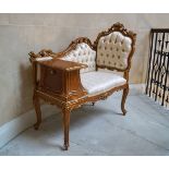 CARVED PARCEL GILT BANQUETTE