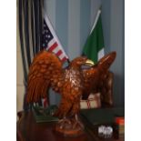 CARVED WOOD GOLDEN EAGLE