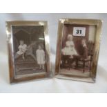 Pair Silver photograph frames Birmingham 1917/18 (61/2" x 41/2")