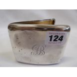 Curved silver cigarette case - Birmingham 1927 ( 3.