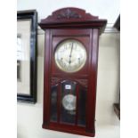 1930's Redwood pendulum wall clock