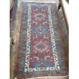 Red ground Persian runner (2m x 1m)