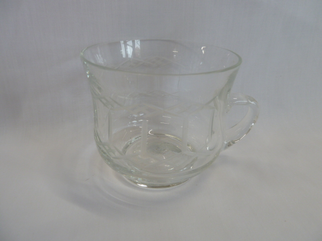 Early 20thC cut glass punch bowl with cover, - Image 3 of 5