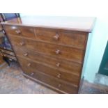 Victorian mahogany 6 drawer chest - Heal & Son,