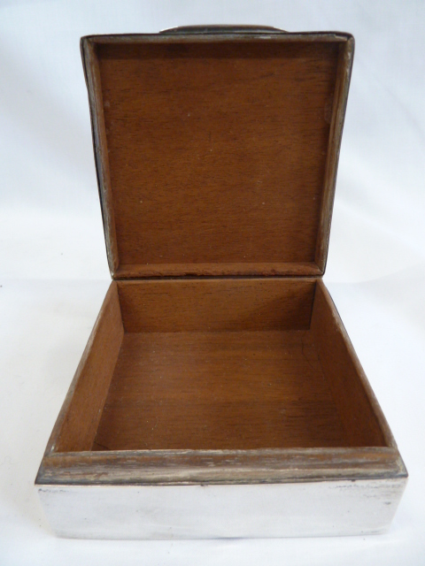 Silver covered cigarette box - Birmingham 1900 (4. - Image 2 of 2
