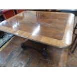 William IV mahogany square twist column breakfast table