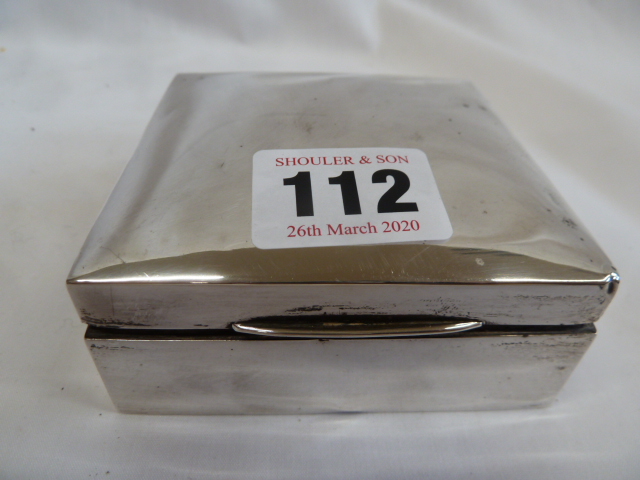 Silver covered cigarette box - Birmingham 1900 (4.