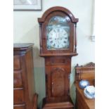 19thC Eight day painted dial mahogany longcase clock C G Alder,