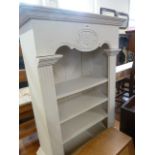 Painted wooden shelf unit