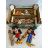 Pelham Puppets - Walt Disney Goofy & Mickey Mouse and boxed girl puppets (4)