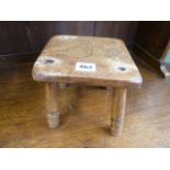 19thC Elm childs stool