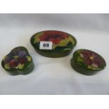 Moorcroft Hibiscus and Anemone trinket boxes (3)