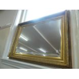 Heavy gilt framed bevel edge mirror