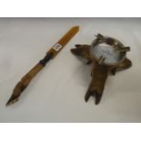 Muntjac hoof page turner & hoof mounted ashtray (2)