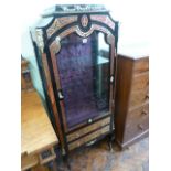 Black lacquered Baroque Boulle display cabinet