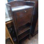 Edwardian beaded oak student bureau bookcase