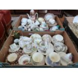 Bone China cabinet cups and saucers, trios,