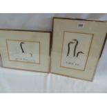 Benjamin Chee Chee Canadian Geese prints - "Learning" (signed) and "Friends" (2)