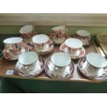 Royal Crown Derby A1295 Imari tea cups and saucers etc