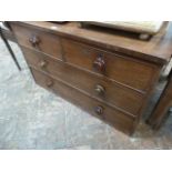 Victorian mahogany cut down 4 drawer chest