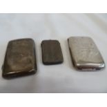 Silver cigarette cases- Birmingham 1926, 1876 and Vesta case Birmingham 1894 ( 4.