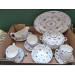 Furnivals Denmark tureen, sauce boat,