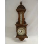 Oak cased aneroid barometer - D C Burlingham,