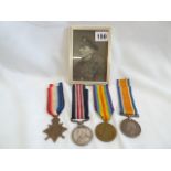 WWI Military campaign medals - Bravery in the field, 1914-15 Star, 1914 - 1918 Service,