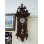 Mahogany Vienna wall clock