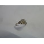 Platinum? Solitaire diamond ring (Approx 0.75ct) The shank set with six diamonds ( 2.