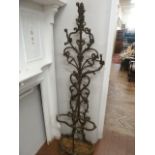 French cast iron ornate hall stand (A/F)