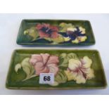 Moorcroft Hibiscus pen trays (2)