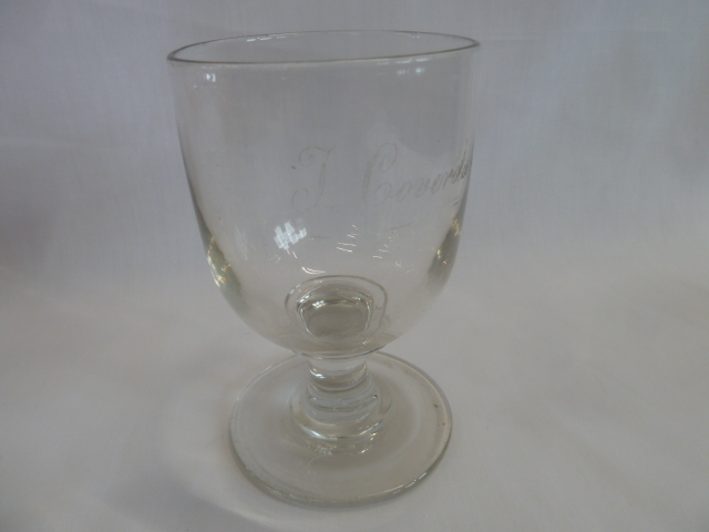 Set 6 Lustre champagne glasses and 19thC rummers (8) - Image 4 of 4